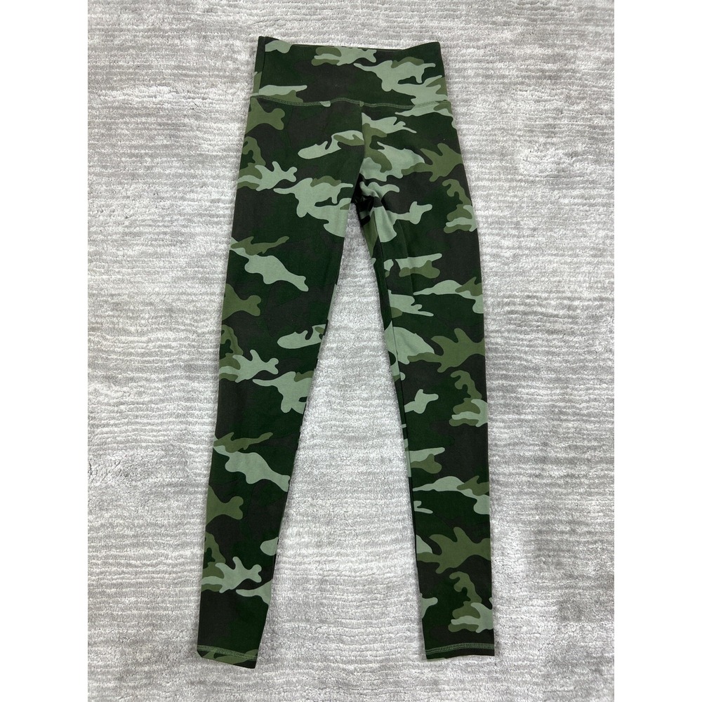 Forever 21 Leggings Womens Small Green Camo High Rise Activewear Cotton Stretch